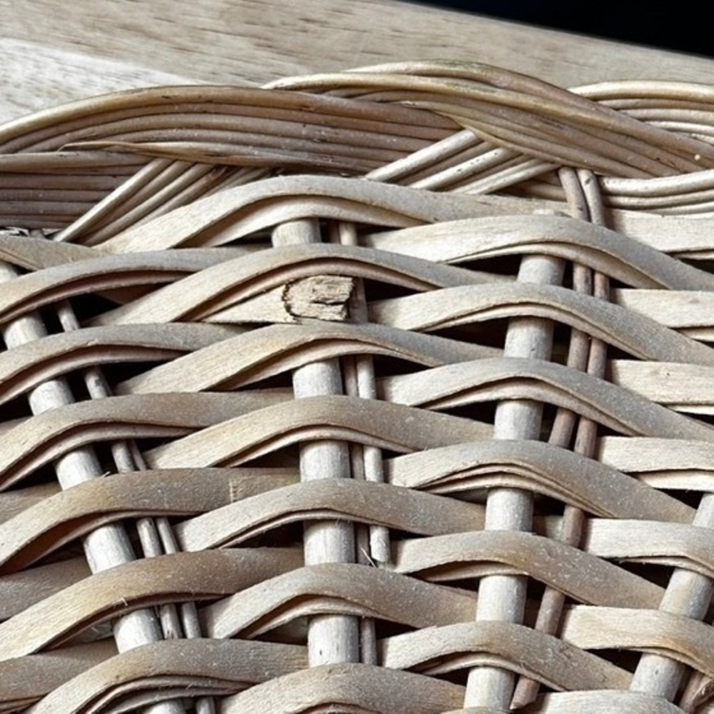Large 18 Inch Round Wicker Rattan Woven Wall Hanging Basket Tray Boho Farmhouse - Picture 3 of 5